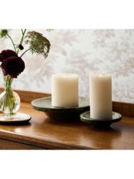 Pottery Barn Glazed Earthenware Candle Tray, 15cm, Vineyard Green - thumbnail 2