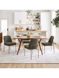 west elm Mid-Century 4-6 Seater Extendable Wood Dining Table, Acorn - thumbnail 2