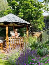 Breeze House Savannah Classic Slate Effect Tile Roof Circular Gazebo, FSC-Certified (Scandinavian Redwood) - thumbnail 6