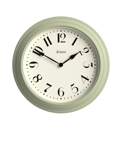 Jones Clocks Fenchurch Analogue Wall Clock, 40cm, Desert Sage - image 1