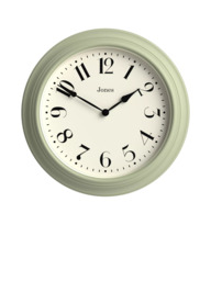 Jones Clocks Fenchurch Analogue Wall Clock, 40cm, Desert Sage