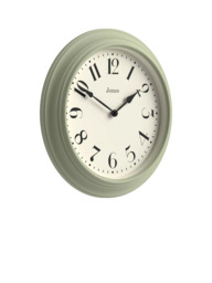 Jones Clocks Fenchurch Analogue Wall Clock, 40cm, Desert Sage - thumbnail 2