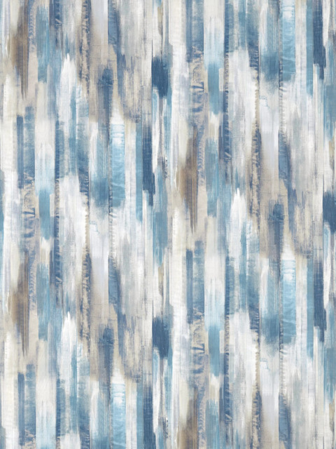 Harlequin Estrato Made to Measure Curtains or Roman Blind, Denim/Nude/Sky - image 1