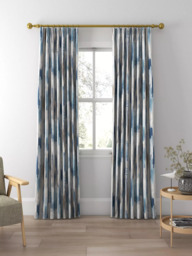 Harlequin Estrato Made to Measure Curtains or Roman Blind, Denim/Nude/Sky - thumbnail 3