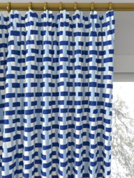 Harlequin x Sophie Robinson Basket Weave Made to Measure Curtains or Roman Blind, Lapis/Sky - thumbnail 2