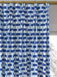 Harlequin x Sophie Robinson Basket Weave Made to Measure Curtains or Roman Blind, Lapis/Sky - thumbnail 4