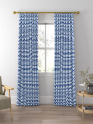 Harlequin x Sophie Robinson Basket Weave Made to Measure Curtains or Roman Blind, Lapis/Sky - thumbnail 3