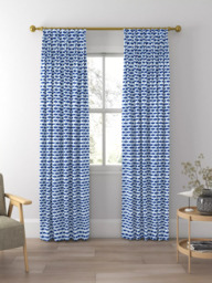 Harlequin x Sophie Robinson Basket Weave Made to Measure Curtains or Roman Blind, Lapis/Sky - thumbnail 5