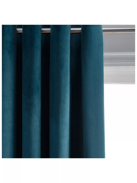 John Lewis Velvet Pair Lined Eyelet Curtains - image 1