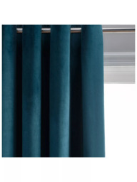 John Lewis Velvet Pair Lined Eyelet Curtains