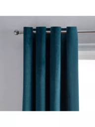 John Lewis Velvet Pair Lined Eyelet Curtains - thumbnail 4