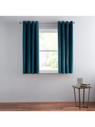 John Lewis Velvet Pair Lined Eyelet Curtains - thumbnail 3