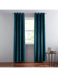 John Lewis Velvet Pair Lined Eyelet Curtains - thumbnail 2