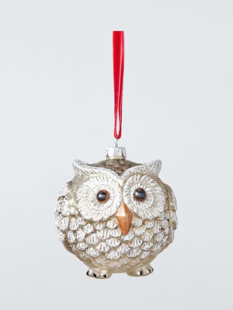 John Lewis The Curator Round Owl Bauble, White - image 1