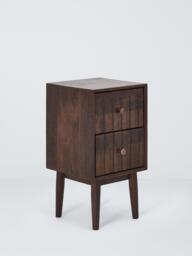 John Lewis Groove 2 Drawer Bedside Chest