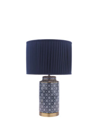 Laura Ashley Knipton Ceramic Table Lamp, Blue - thumbnail 1