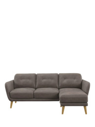 John Lewis Arlo RHF Chaise Leather Sofa, Light Leg - thumbnail 5
