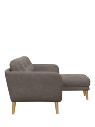 John Lewis Arlo RHF Chaise Leather Sofa, Light Leg - thumbnail 3