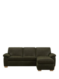 John Lewis Camden RHF Chaise Leather Sofa Bed, Light Leg - thumbnail 5
