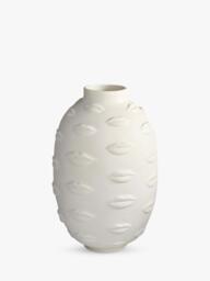 Jonathan Adler Muse Gala Round Porcelain Vase, H24cm, White - thumbnail 2