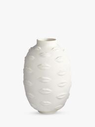Jonathan Adler Muse Gala Round Porcelain Vase, H24cm, White - thumbnail 3