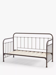 Wrought Iron And Brass Bed Co. Edward Day Bed, Single, Bronze - thumbnail 1