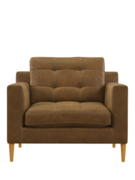 John Lewis Draper II Leather Armchair, Light Leg - thumbnail 5