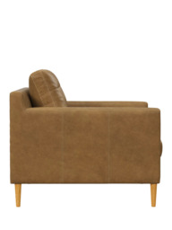 John Lewis Draper II Leather Armchair, Light Leg - thumbnail 3