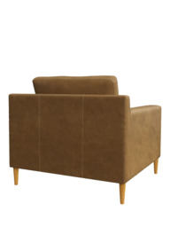 John Lewis Draper II Leather Armchair, Light Leg - thumbnail 4