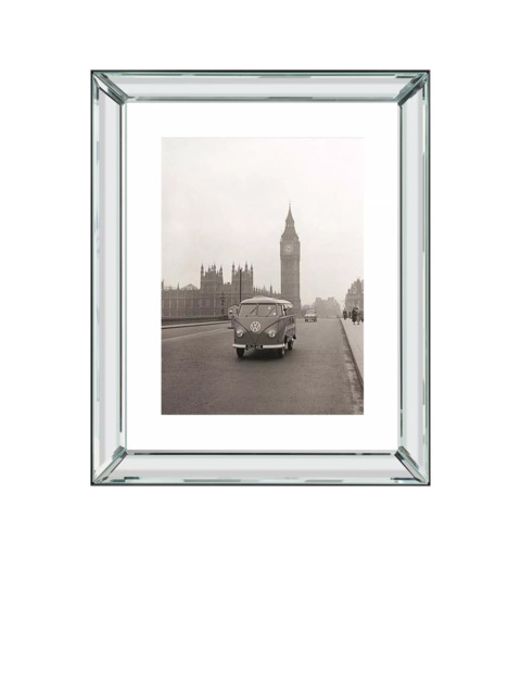 Brookpace Lascelles 'VW Campervan, Big Ben, London' Framed Print, 60 x 50cm, Black/White - image 1