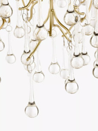 Laura Ashley Willow Crystal Semi-Flush Ceiling Light, Champagne - thumbnail 3