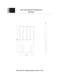John Lewis Ada Full Depth Upholstered Headboard, Single - thumbnail 3
