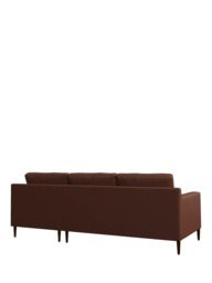 John Lewis Draper II RHF Chaise Leather Sofa, Dark Leg - thumbnail 4