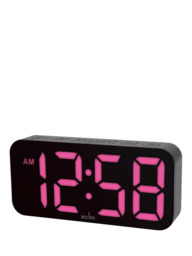 Acctim LED Multi Colour Changing Digital Alarm Clock, Black - thumbnail 4