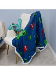 Minecraft Sherpa Fleece Blanket - thumbnail 3