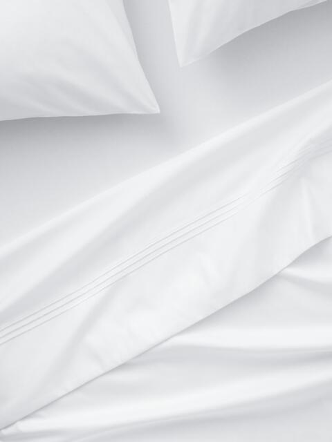 John Lewis Egyptian Cotton Sateen 1200 Thread Count Flat Sheet, White - image 1