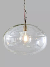 nkuku Otoro Round Glass Pendant Light, Large