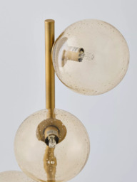 John Lewis Champagne Bubble 3 Glass Table Lamp, Champagne/Warm Brass - thumbnail 4