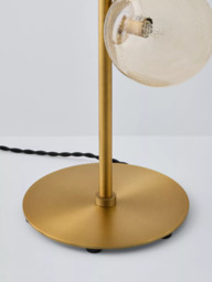 John Lewis Champagne Bubble 3 Glass Table Lamp, Champagne/Warm Brass - thumbnail 5