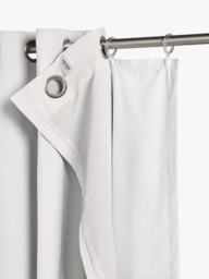 John Lewis Pair Blackout Pencil Pleat & Eyelet Curtain Lining, Natural - thumbnail 3