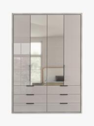 John Lewis Osaka 1.5m Bi-Fold Wardrobe with 2 Glass Doors, 2 Mirrored Doors & 6 Glass Drawers - thumbnail 5