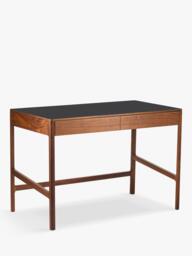 The Conran Shop Domus 2 Drawer Desk, 60cm, Walnut