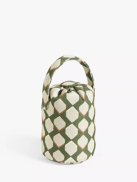 John Lewis Woven Geo Door Stop, Sage - thumbnail 1