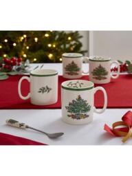 Spode Christmas Tree Earthenware Mug, 250ml, Green - thumbnail 6
