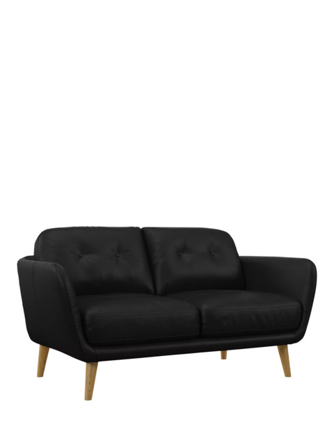 John Lewis Arlo Small 2 Seater Leather Sofa, Light Leg - image 1