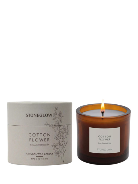 Stoneglow Cotton Flower Scented Candle, 210g - image 1