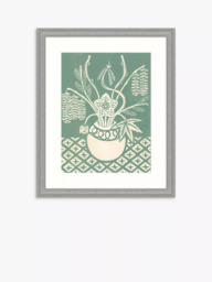 John Lewis Kate Millbank 'Spring Hellebore' Framed Print & Mount, 55 x 45cm, Green - thumbnail 1