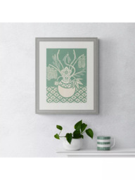 John Lewis Kate Millbank 'Spring Hellebore' Framed Print & Mount, 55 x 45cm, Green - thumbnail 2