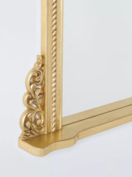 John Lewis Vintage French Overmantel Wall Mirror, 95 x 115cm, Antique Gold - thumbnail 3