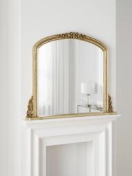 John Lewis Vintage French Overmantel Wall Mirror, 95 x 115cm, Antique Gold - thumbnail 2